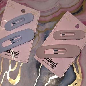 scunci Matte Pastel Snap Clips in Pink & Lavender